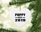 Poppy Established EST. 2019 - Heart Ornament