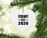 Systems Analyst Established EST. 2020 - Heart Ornament