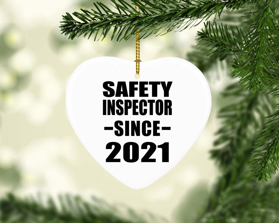 Safety Inspector Since 2021 - Heart Ornament