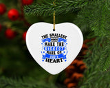 The Smallest Hands Make The Biggest Mark On Dad's Heart - Heart Ornament