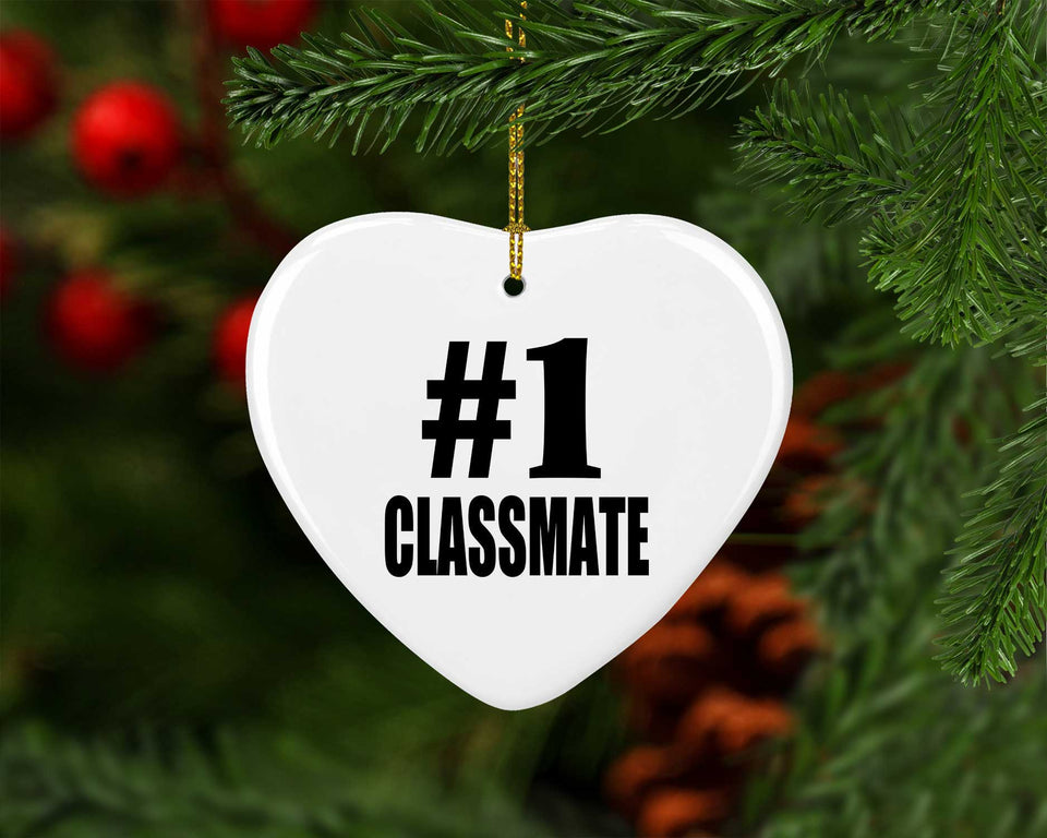 Number One #1 Classmate - Heart Ornament