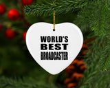 World's Best Broadcaster - Heart Ornament