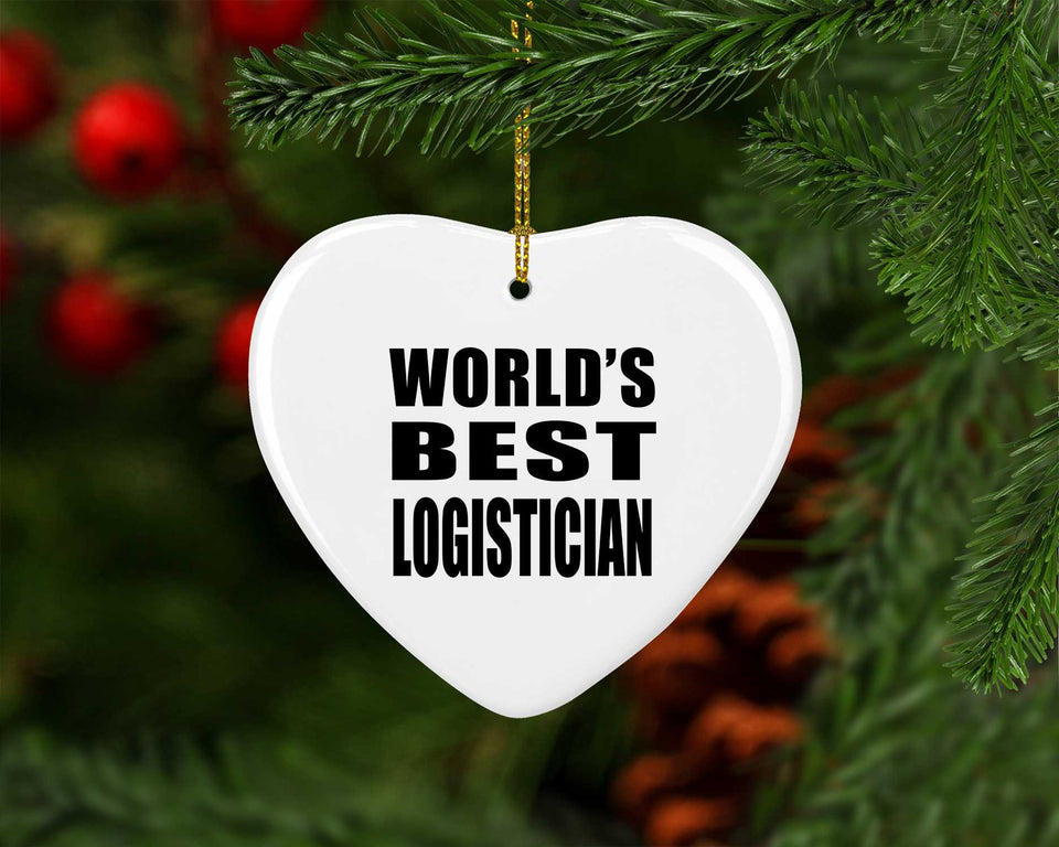 World's Best Logistician - Heart Ornament