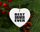 Best Driver Ever - Heart Ornament
