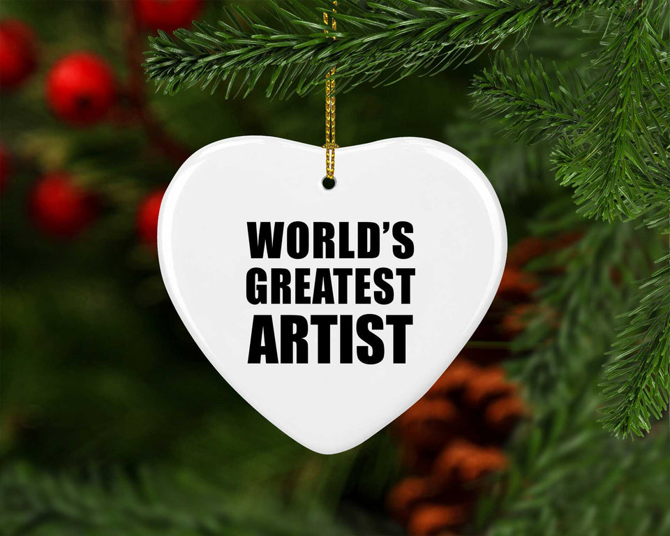 World's Greatest Artist - Heart Ornament