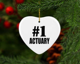 Number One #1 Actuary - Heart Ornament