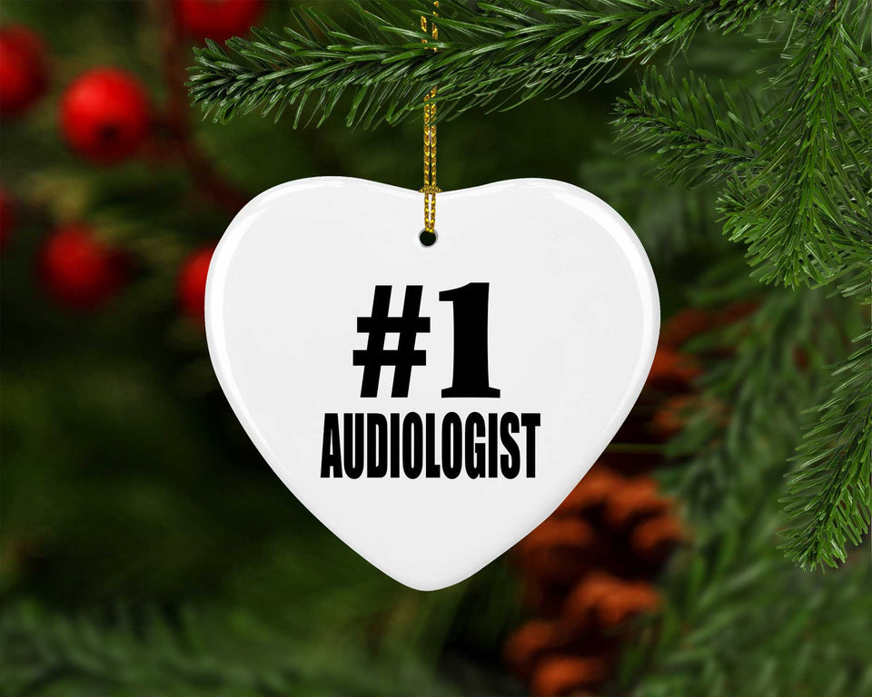 Number One #1 Audiologist - Heart Ornament