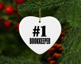 Number One #1 Bookkeeper - Heart Ornament