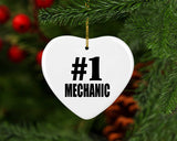 Number One #1 Mechanic - Heart Ornament