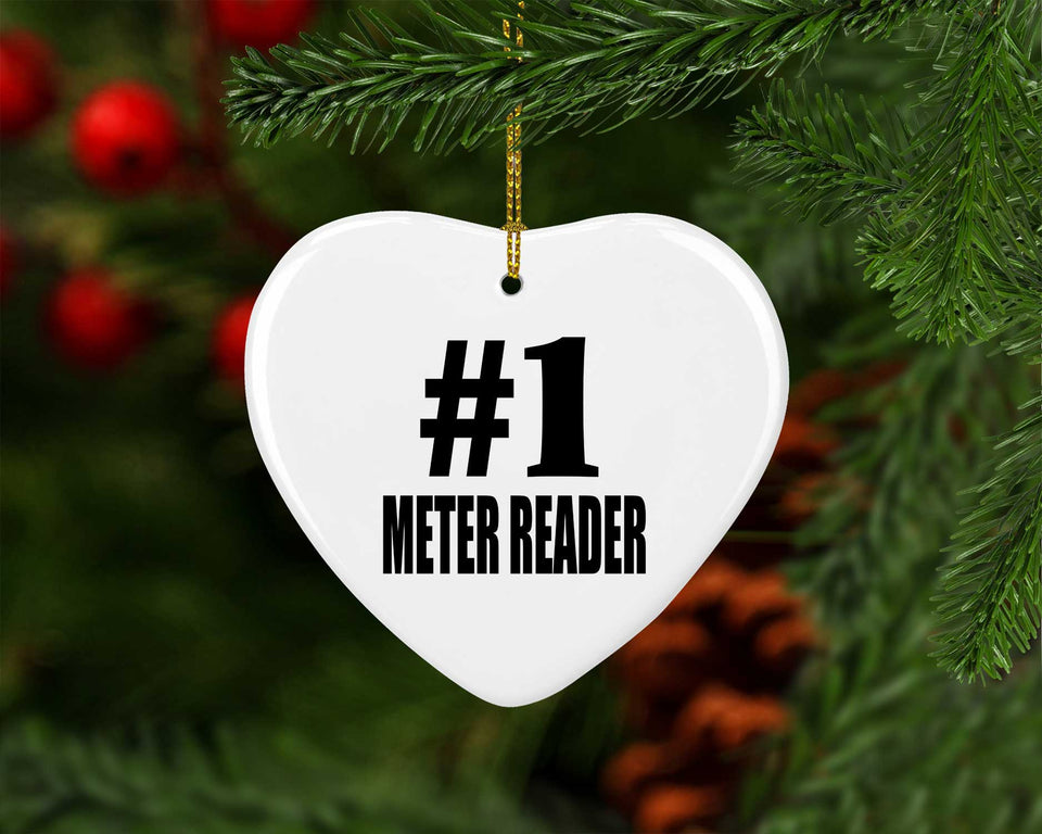 Number One #1 Meter Reader - Heart Ornament