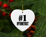 Number One #1 Optometrist - Heart Ornament