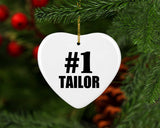 Number One #1 Tailor - Heart Ornament