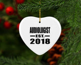 Audiologist Established EST. 2018 - Heart Ornament