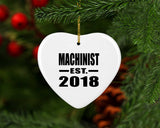 Machinist Established EST. 2018 - Heart Ornament