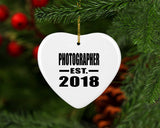 Photographer Established EST. 2018 - Heart Ornament