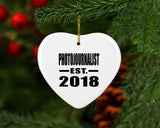 Photojournalist Established EST. 2018 - Heart Ornament