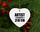 Artist Since 2018 - Heart Ornament