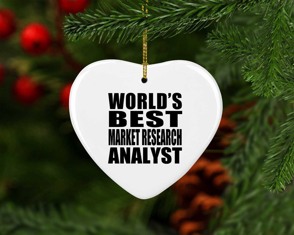 World's Best Market Research Analyst - Heart Ornament