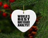 World's Best Market Research Analyst - Heart Ornament