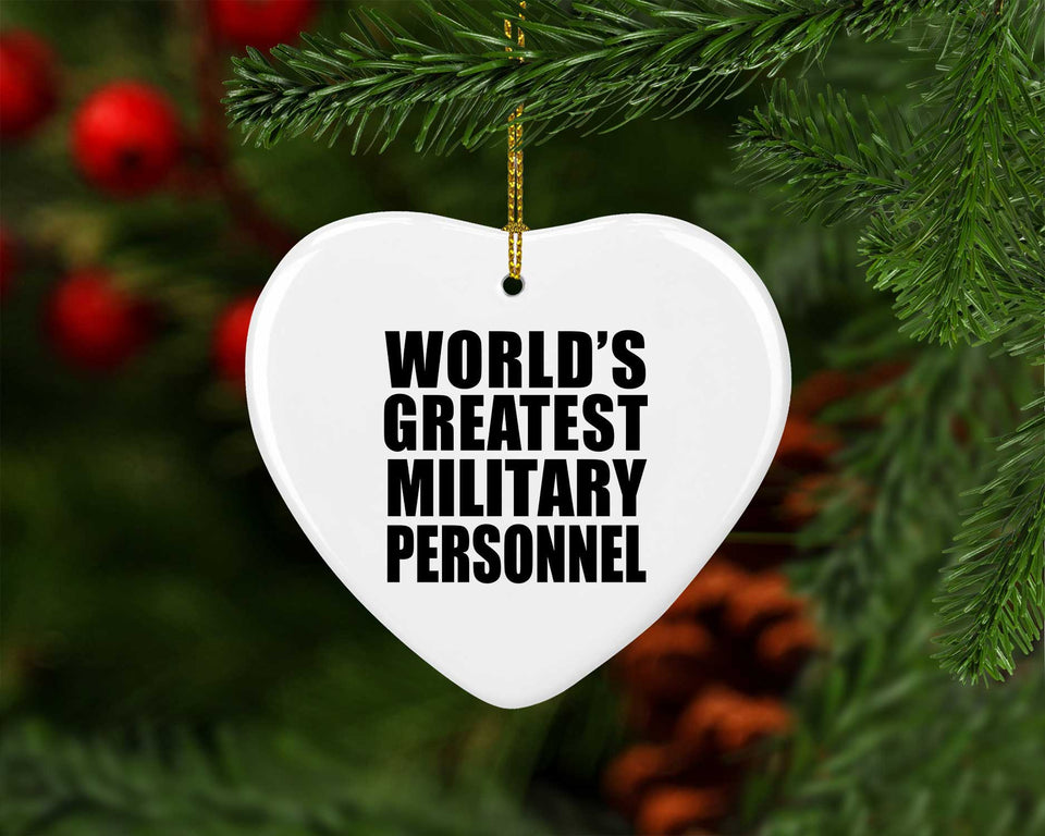 World's Greatest Military Personnel - Heart Ornament