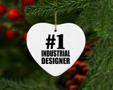 Number One #1 Industrial Designer - Heart Ornament