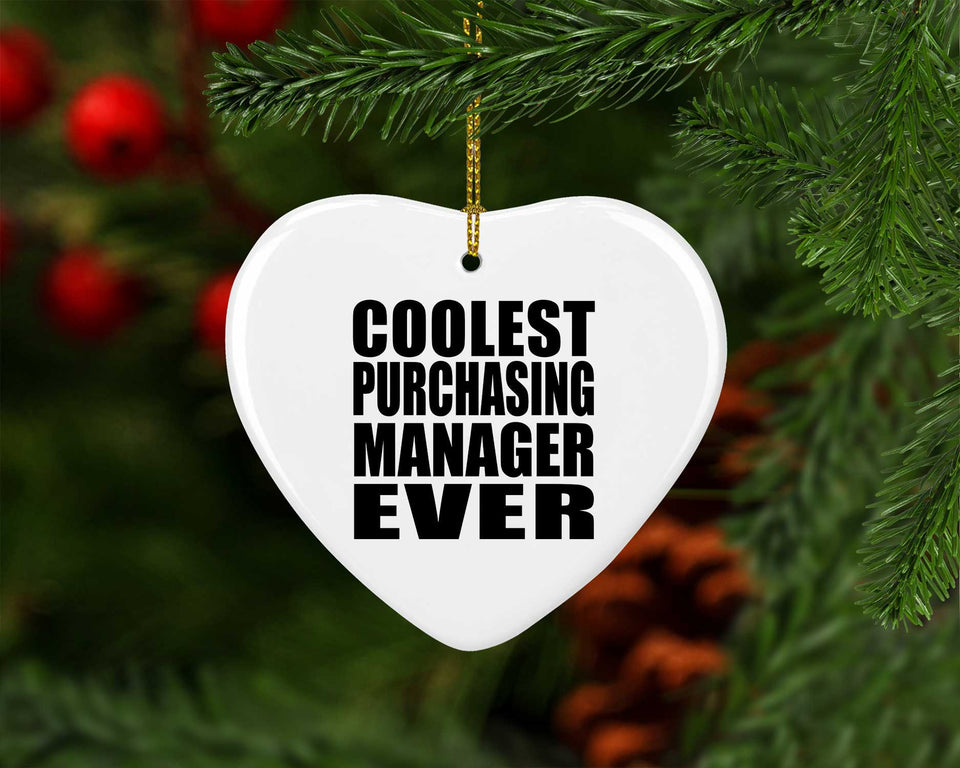 Coolest Purchasing Manager Ever - Heart Ornament