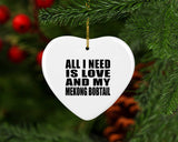 All I Need Is Love And My Mekong Bobtail - Heart Ornament