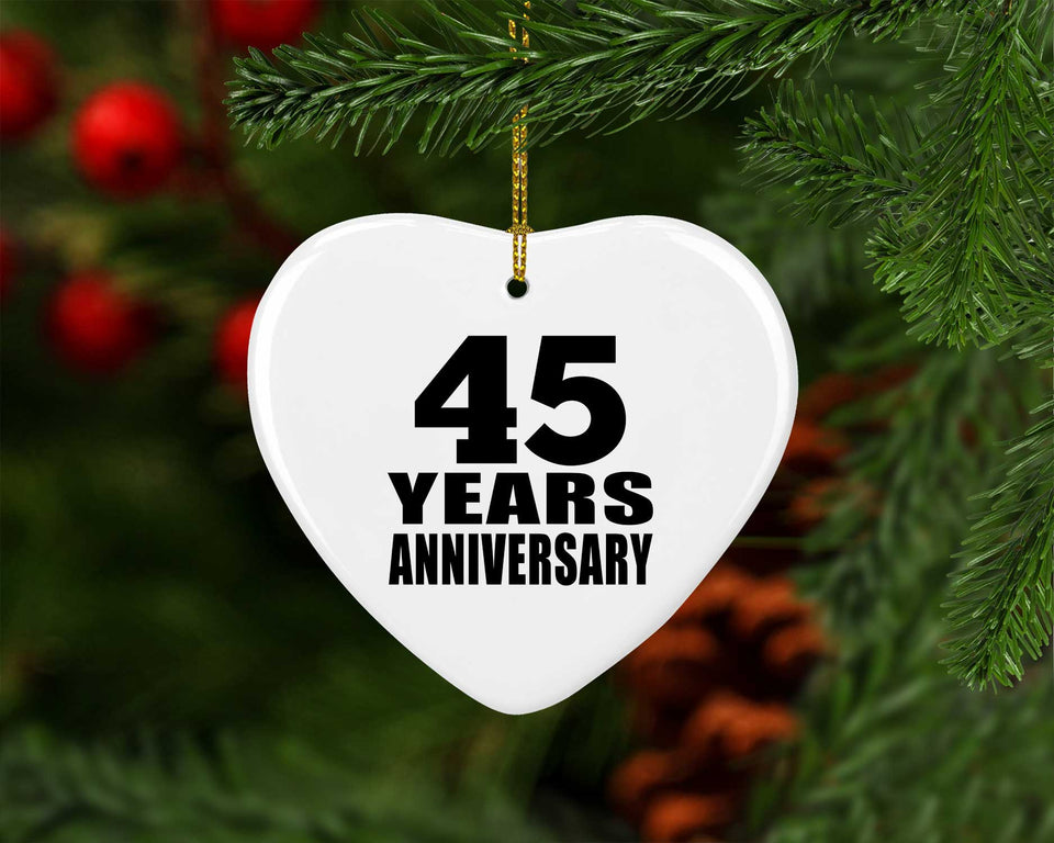 45th Anniversary 45 Years - Heart Ornament