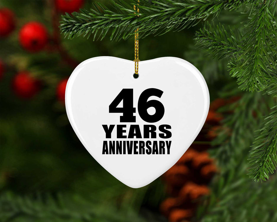 46th Anniversary 46 Years - Heart Ornament