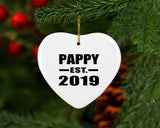Pappy Established EST. 2019 - Heart Ornament