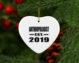 AntHRopologist Established EST. 2019 - Heart Ornament