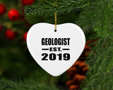 Geologist Established EST. 2019 - Heart Ornament