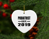 Podiatrist Established EST. 2019 - Heart Ornament