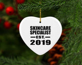 Skincare Specialist Established EST. 2019 - Heart Ornament