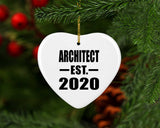Architect Established EST. 2020 - Heart Ornament