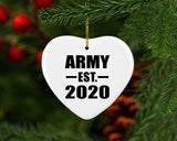 Army Established EST. 2020 - Heart Ornament