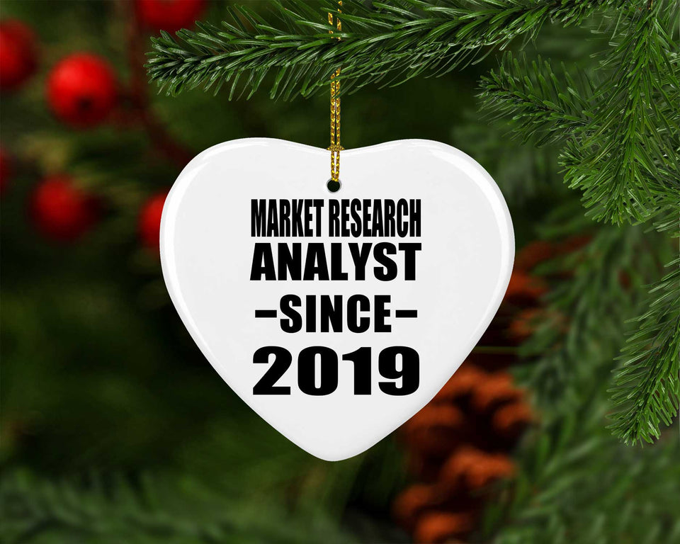 Market Research Analyst Since 2019 - Heart Ornament