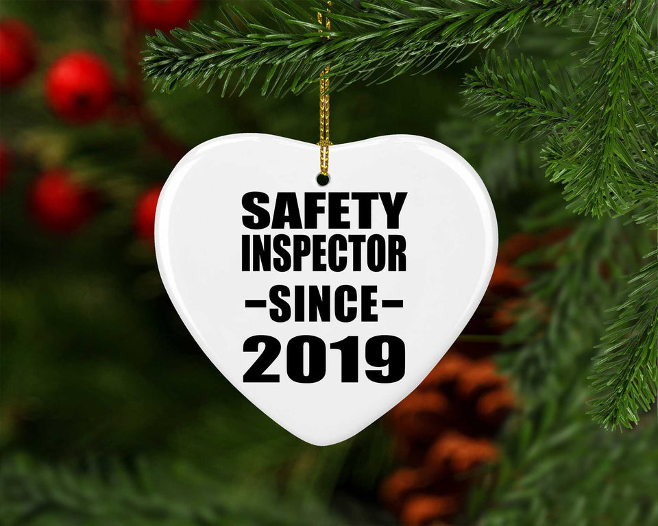 Safety Inspector Since 2019 - Heart Ornament