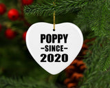 Poppy Since 2020 - Heart Ornament