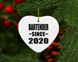 Bartender Since 2020 - Heart Ornament
