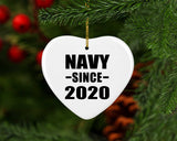 Navy Since 2020 - Heart Ornament