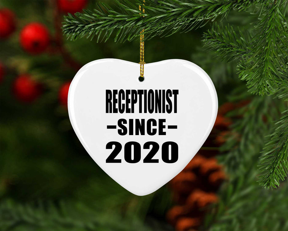 Receptionist Since 2020 - Heart Ornament