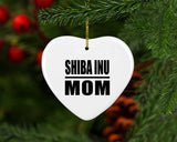 Shiba Inu Mom - Heart Ornament