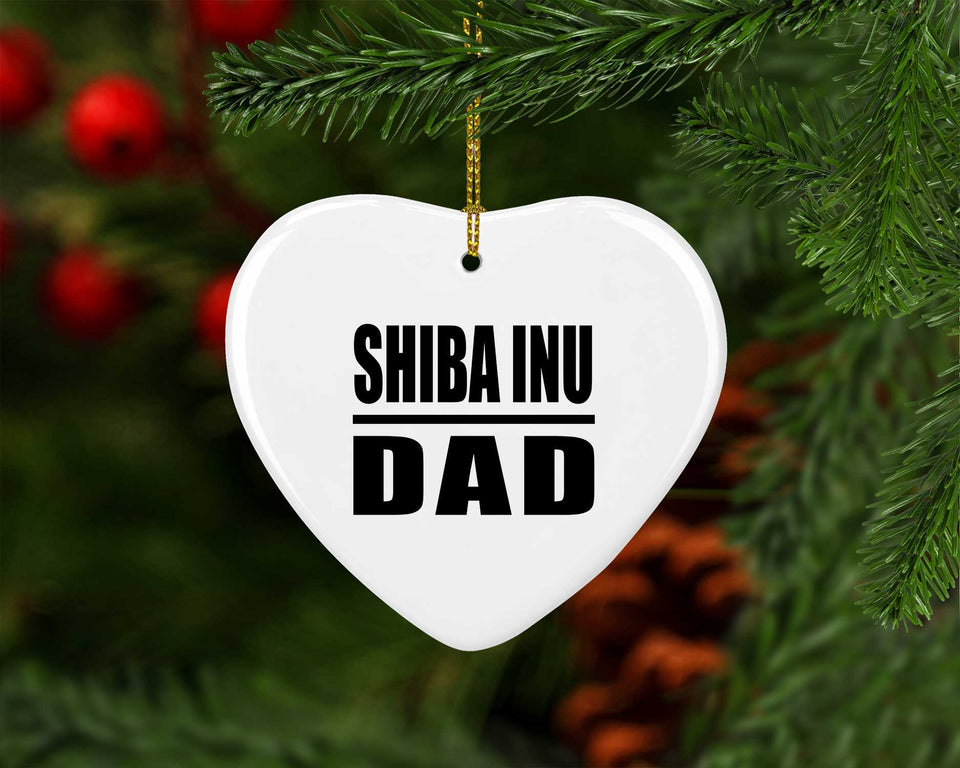 Shiba Inu Dad - Heart Ornament