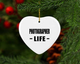 Photographer Life - Heart Ornament
