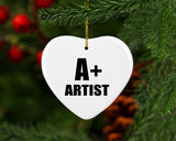 A+ Artist - Heart Ornament