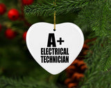 A+ Electrical Technician - Heart Ornament