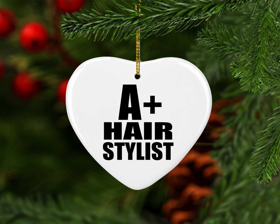 A+ Hair Stylist - Heart Ornament