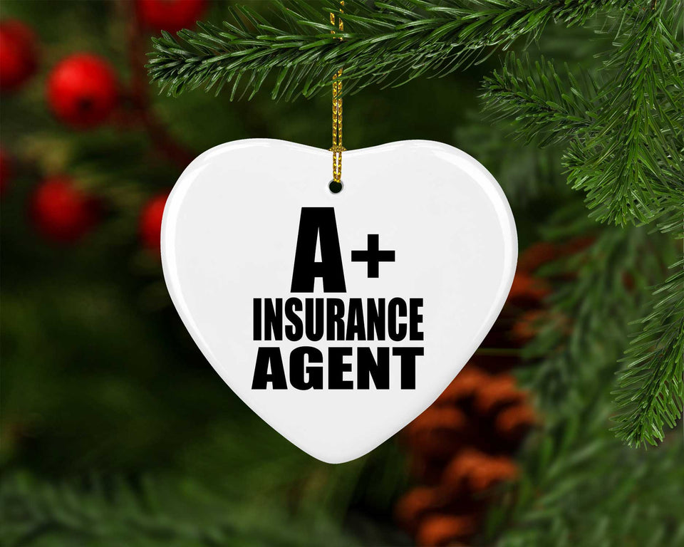 A+ Insurance Agent - Heart Ornament