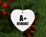 A+ Meteorologist - Heart Ornament